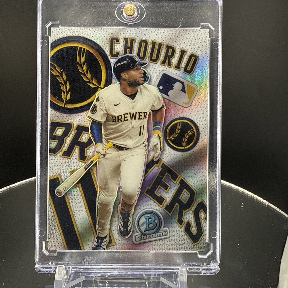 2026 Bowman Chrome Jackson Chourio Patchwork SSP Case Hit Brewers P-3